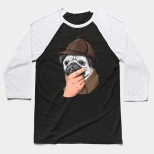 Sherlock Pug Baseball T-Shirt